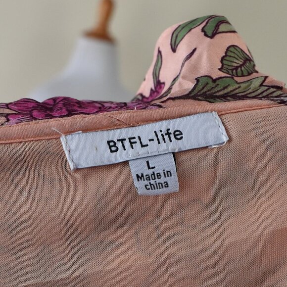 BTFL-LIFE Border Print Tiered Dress Large - Picture 7 of 7